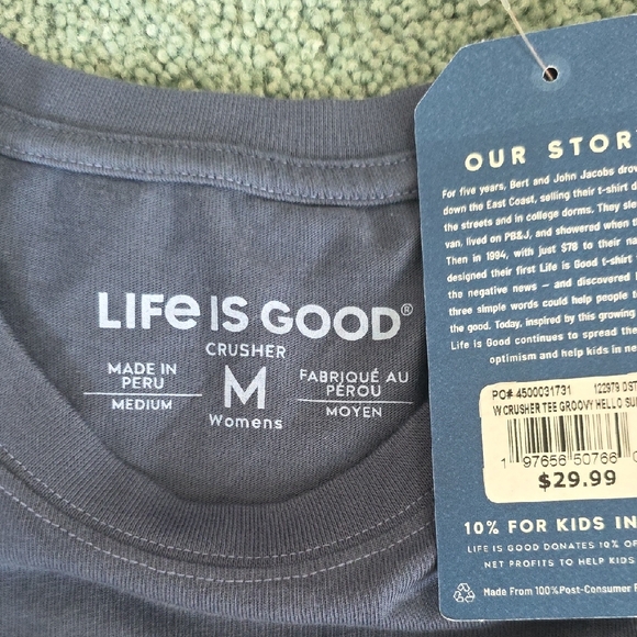 Life Is Good Women's T-Shirts, 2, NWT, Size Med, Light Blue And Navy. - Picture 7 of 13